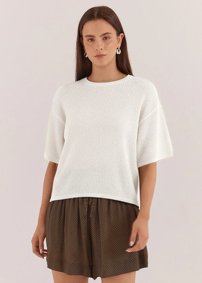 SASS Noni Relaxed Knit Tee - Off White