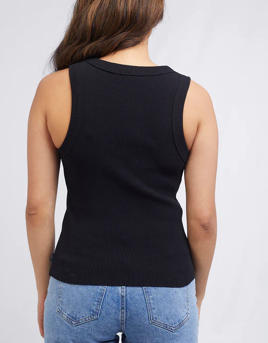 SILENT THEORY Greta Tank - Black