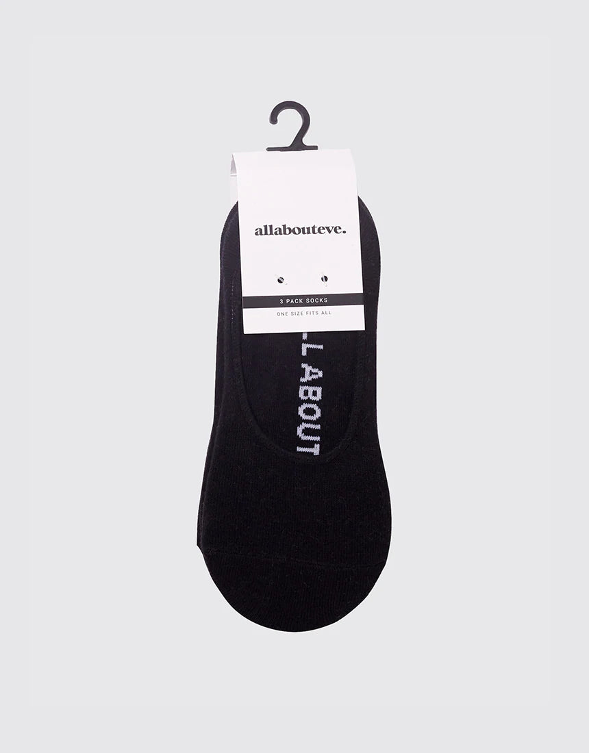 3 PACK SOCKETTES - BLACK
