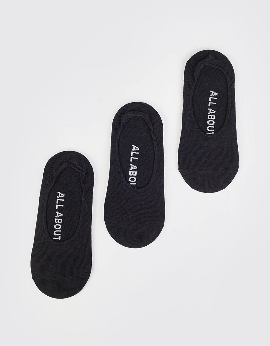 3 PACK SOCKETTES - BLACK