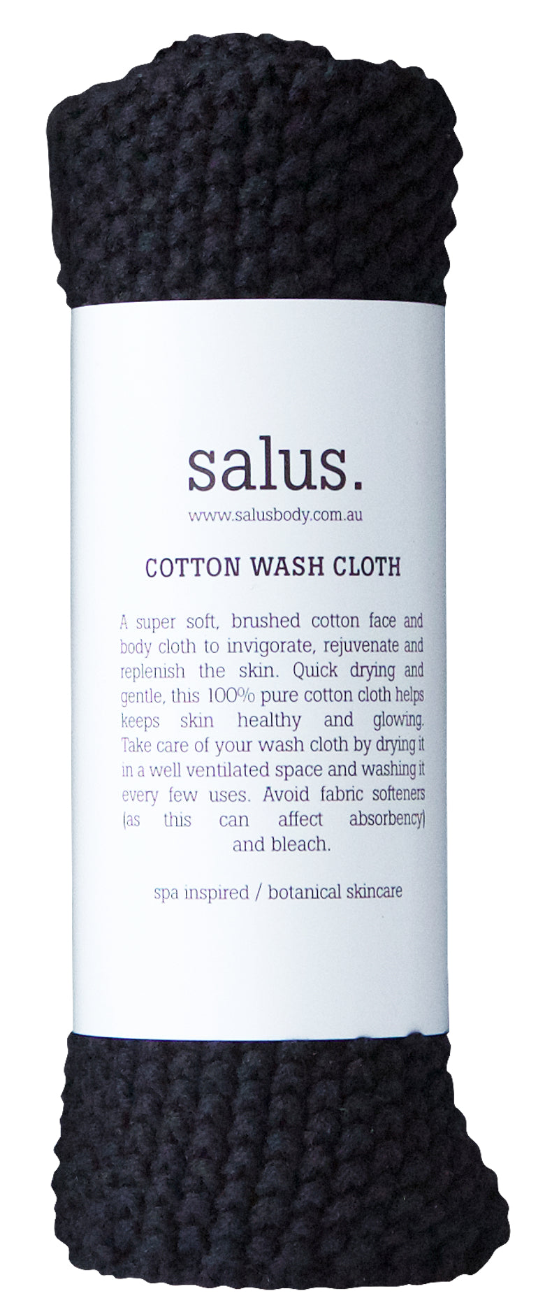 COTTON WASH CLOTH BLACK