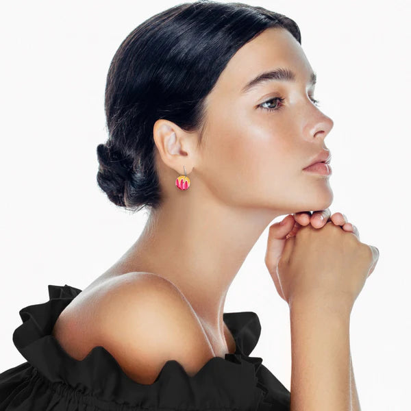 KIRSTEN KATZ FLORA SMALL CIRCLE HOOP EARRINGS