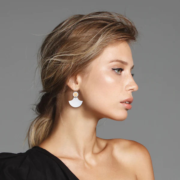 KIRSTEN KATZ BLOSSOM LAYERED PAGODA HOOP EARRINGS