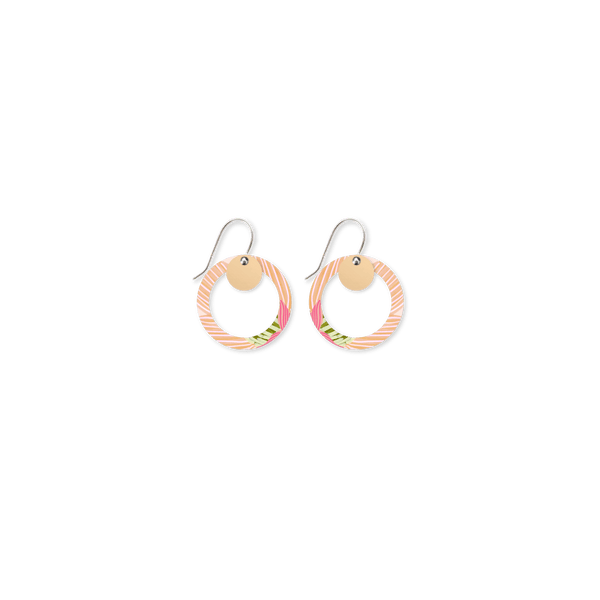 KIRSTEN KATZ BLOSSOM SMALL OUTLINE CIRCLE DROP EARRINGS
