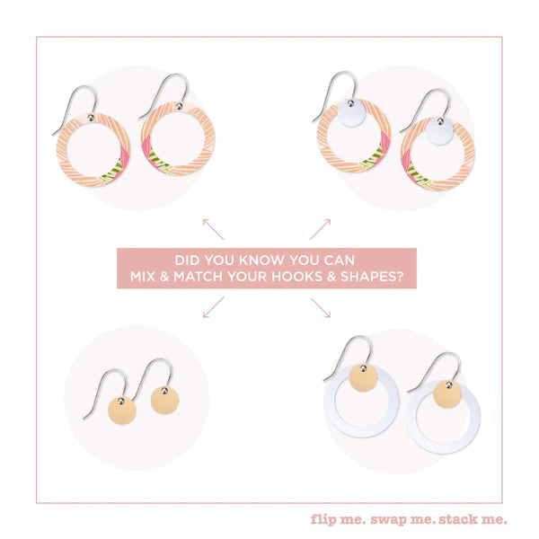 KIRSTEN KATZ BLOSSOM SMALL OUTLINE CIRCLE DROP EARRINGS