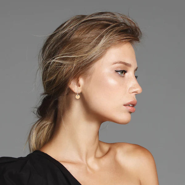 KIRSTEN KATZ BLOSSOM SMALL OUTLINE CIRCLE DROP EARRINGS
