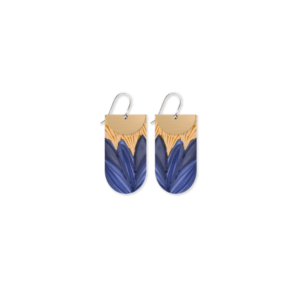KIRSTEN KATZ BOTANIC BLUE LAYERED TAB DROPS