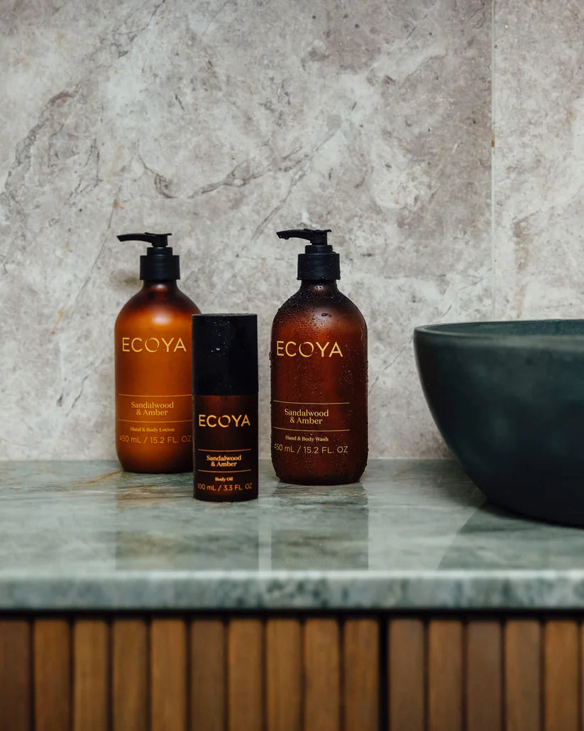 ECOYA SANDALWOOD & AMBER HAND & BODY WASH