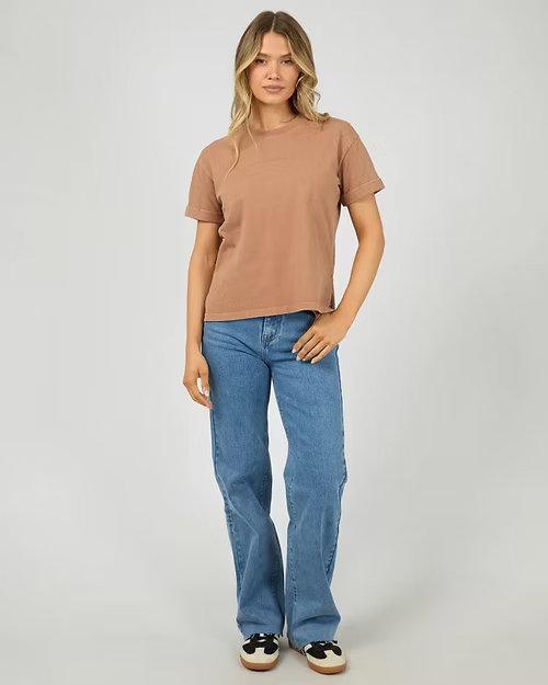 ALL ABOUT EVE Washed Tee - Cinnamon