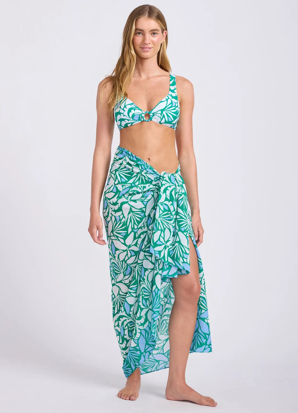 SEAFOLLY Retro Reef Sarong - Kelly Green