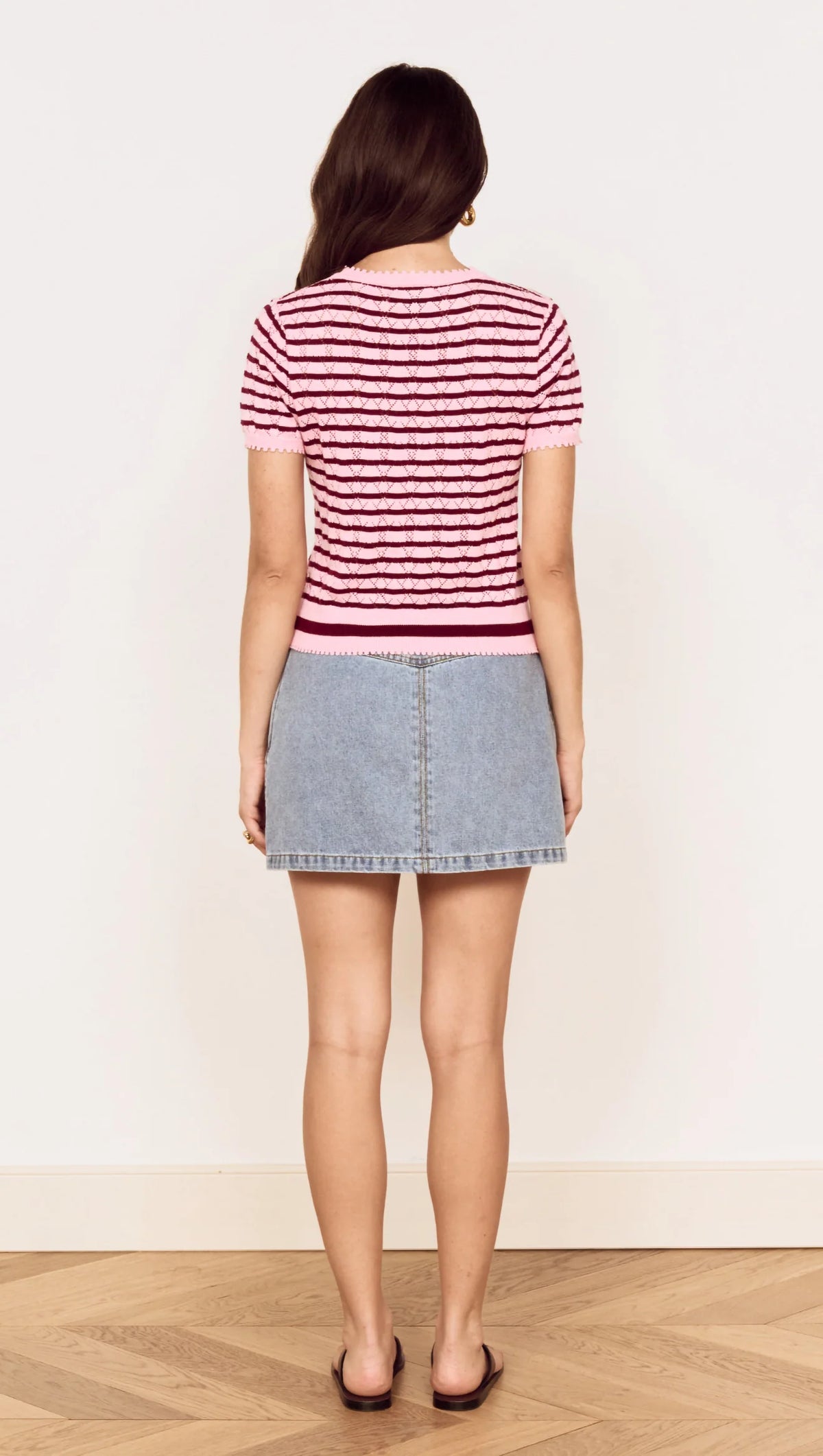 MINKPINK Calla Knit Tee - Rose/Pink Stripe