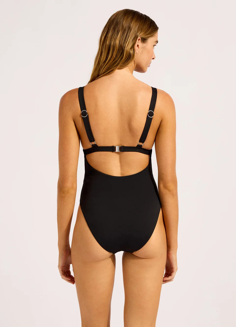 SEAFOLLY Collective Square Neck One Piece Swimsuit - Black