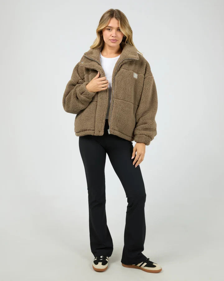 AAE ACTIVE Cosy Club Teddy Jacket - Mocha