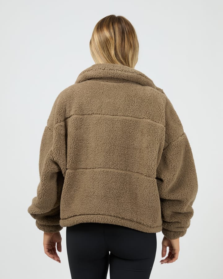 AAE ACTIVE Cosy Club Teddy Jacket - Mocha
