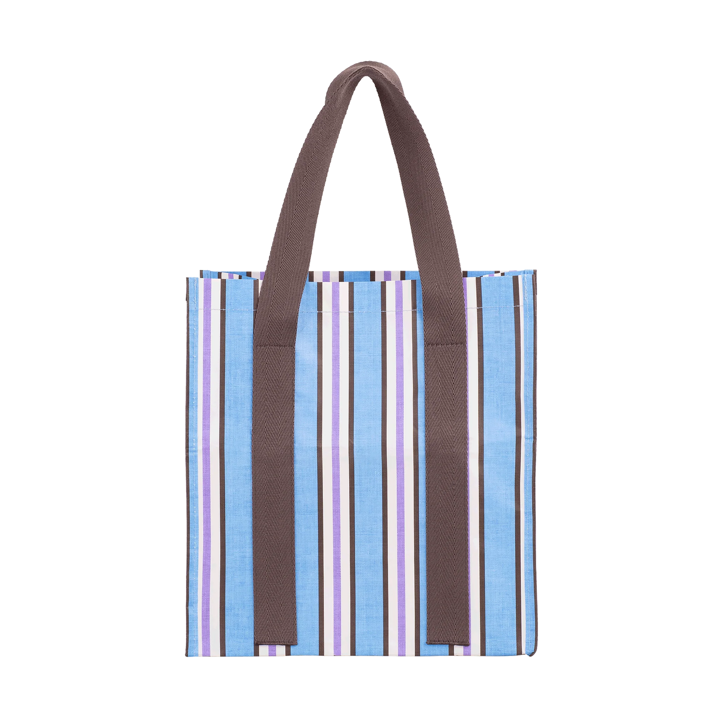 KOLLAB MARKET BAG - Choc Blue Stripe