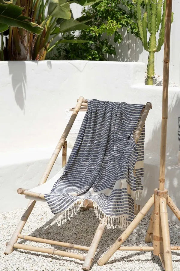 SUNSEEKER - Summer Stripe Turkish Towel - Ink