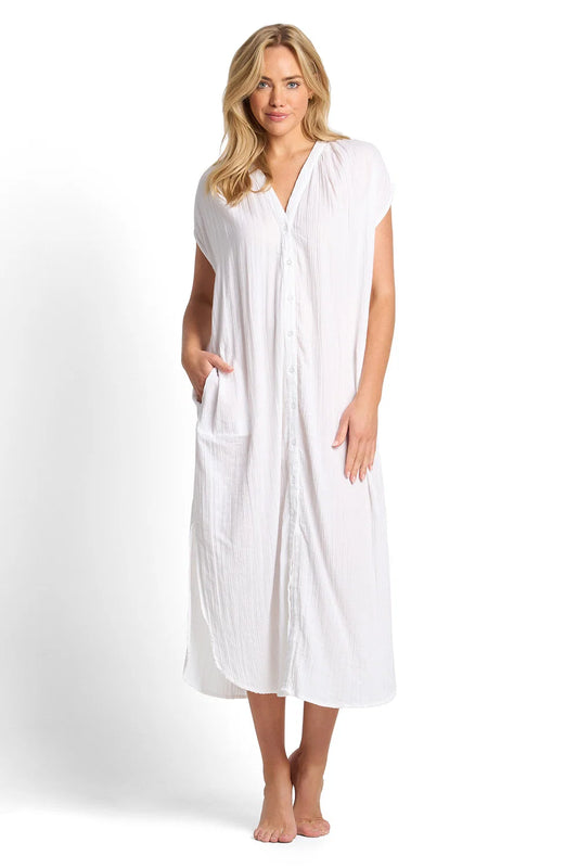 SUNSEEKER Vacation Soft Maxi Dress - White