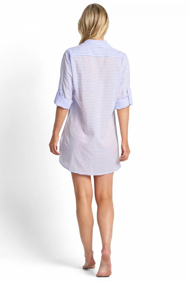 JANTZEN Fresh Button Through Shirt - Blue