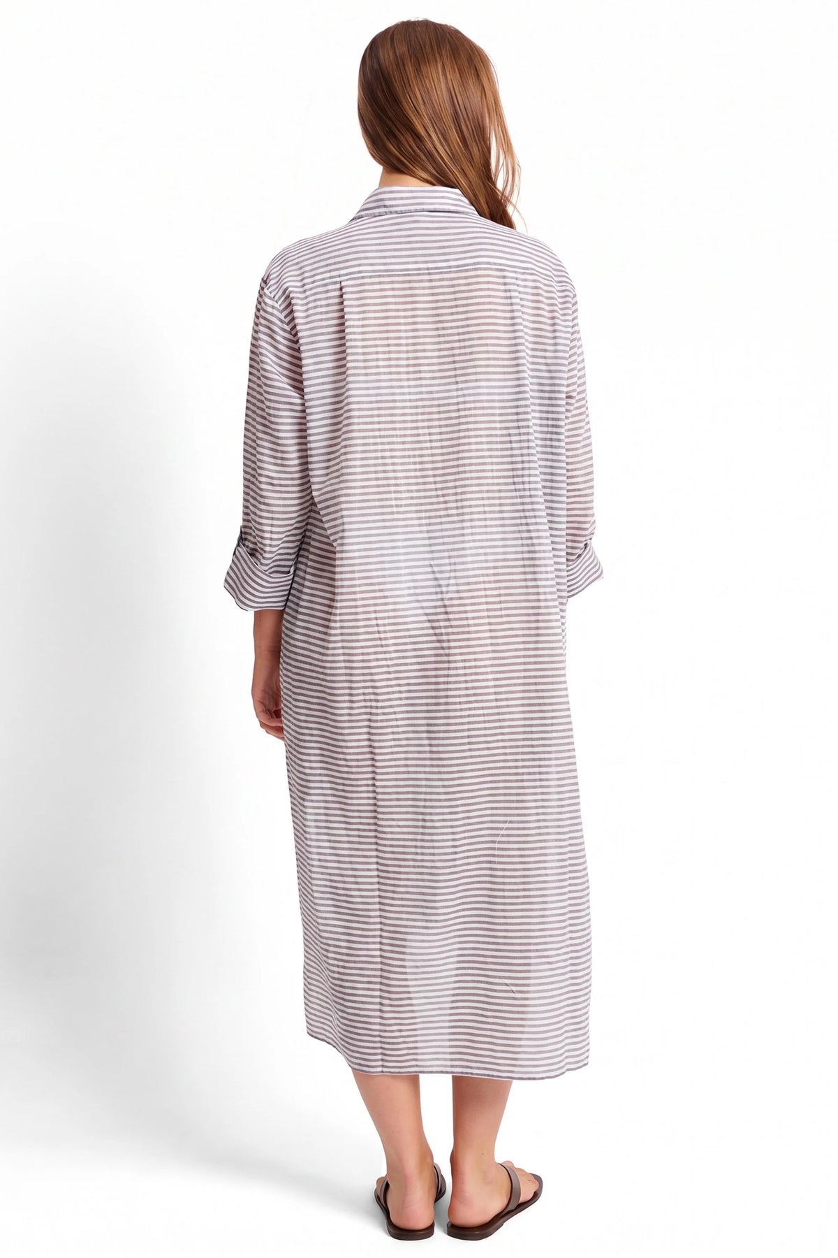 SUNSEEKER Summer Stripe Longline Shirt - Ink