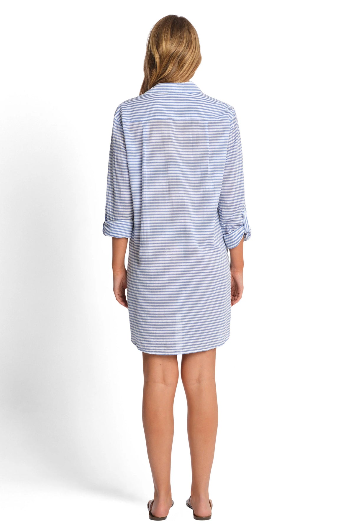 SUNSEEKER Summer Stripe Painters Shirt - Blue