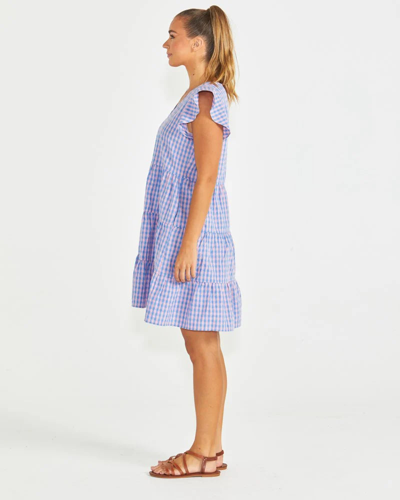 SASS Phillipa Dress - Blue/Pink Gingham