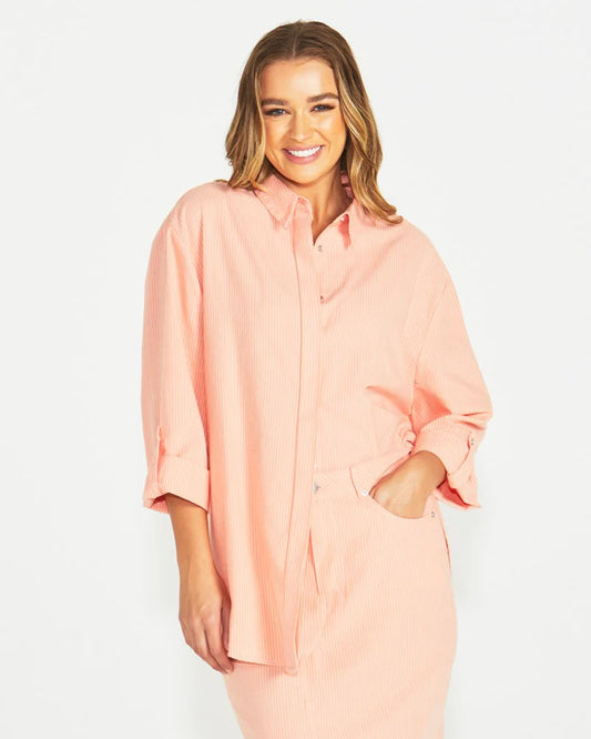 SASS Liberty Shirt - Neon/Peach Stripe