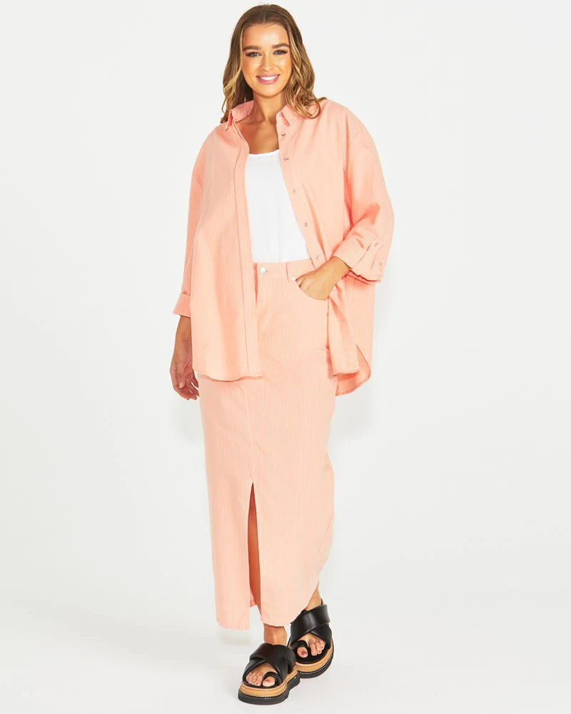 SASS Liberty Shirt - Neon/Peach Stripe