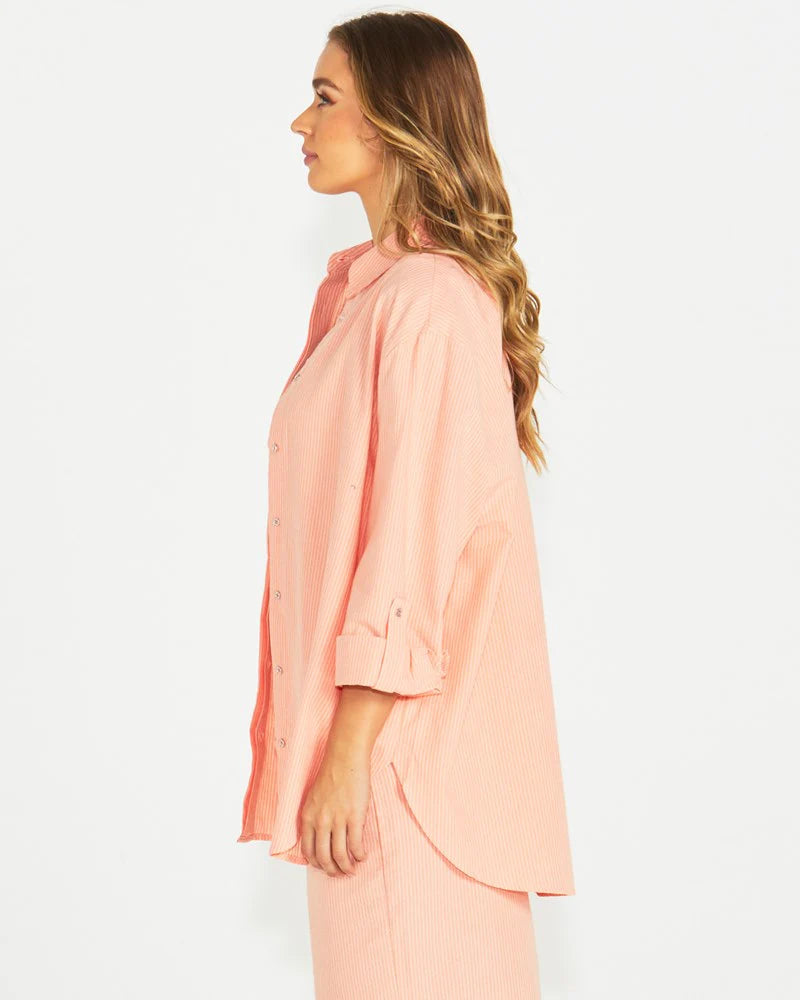 SASS Liberty Shirt - Neon/Peach Stripe