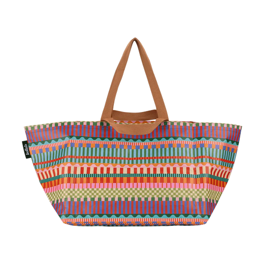KOLLAB BEACH BAG - Blocks and Stripes