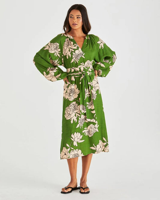 SASS Antonie Obie Belt Dress - Moonflower