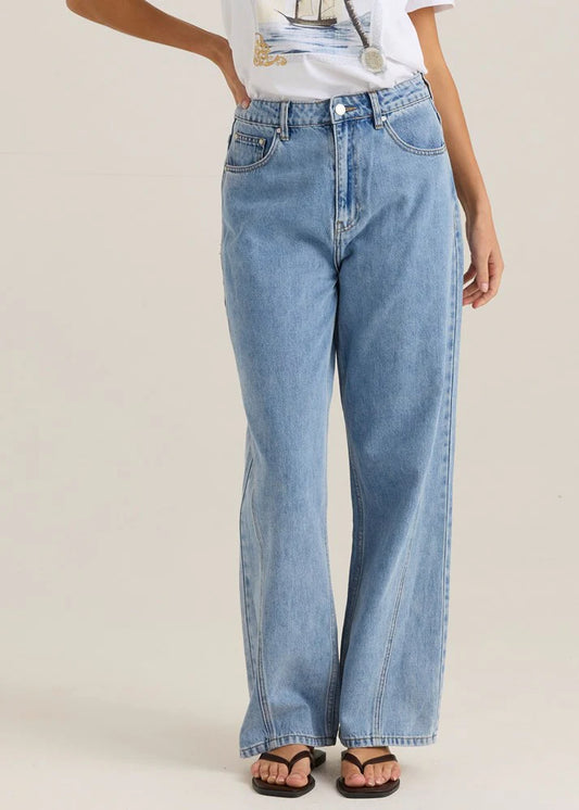 SASS Nuala Wide Leg Jean - 90s Blue Wash
