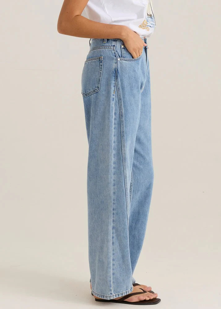 SASS Nuala Wide Leg Jean - 90s Blue Wash