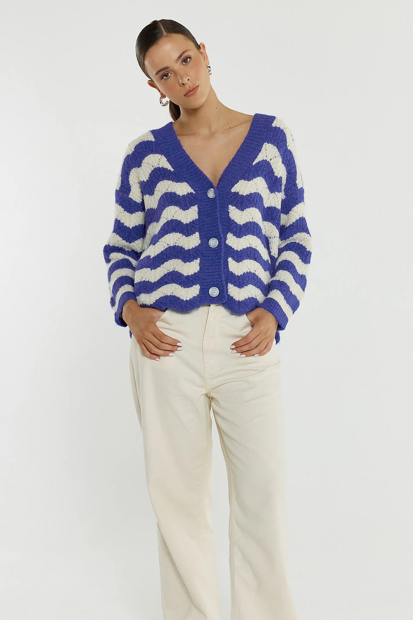 SASS Etta Wavy Stripe Cardi