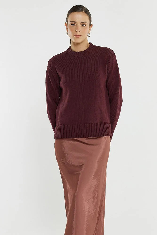 SASS Ivy Cotton Knit - Burgundy