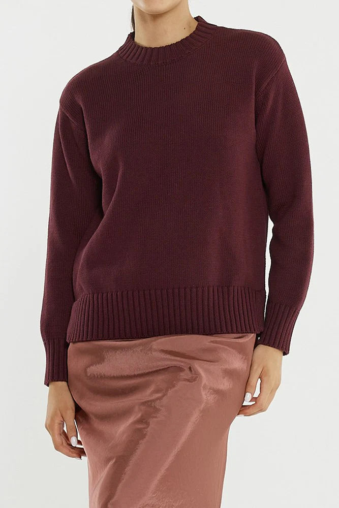 SASS Ivy Cotton Knit - Burgundy