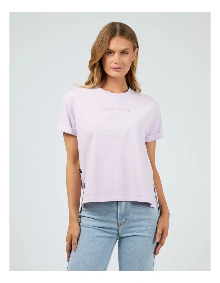 ALL ABOUT EVE WASHED TEE - Lilac