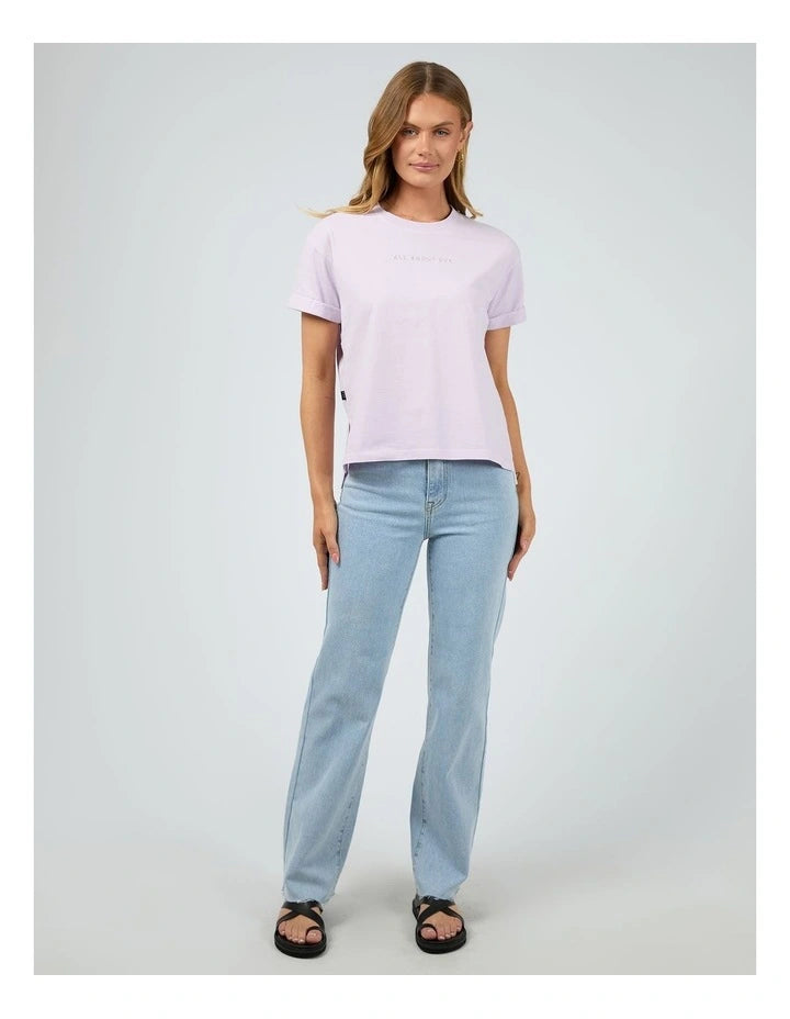 ALL ABOUT EVE WASHED TEE - Lilac