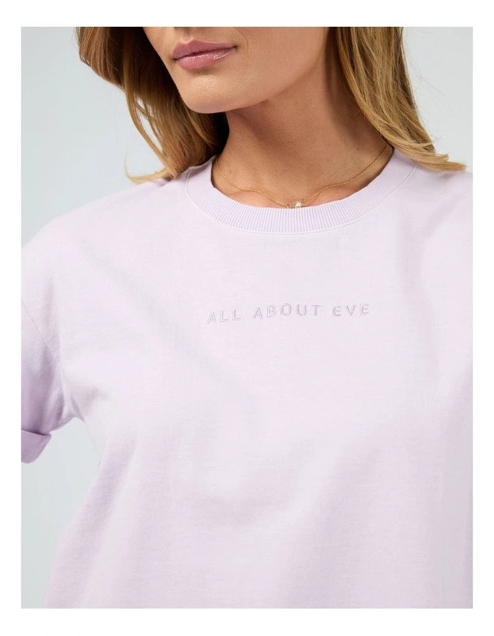 ALL ABOUT EVE WASHED TEE - Lilac