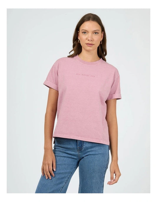 ALL ABOUT EVE Washed Tee - Quartz Pink