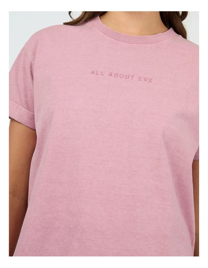 ALL ABOUT EVE Washed Tee - Quartz Pink