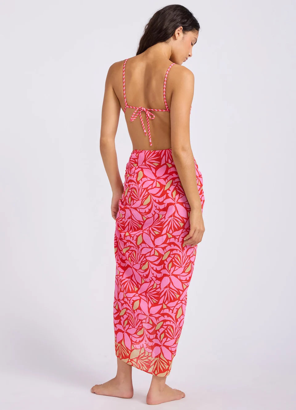 SEAFOLLY Retro Reef Sarong - Tomato Red