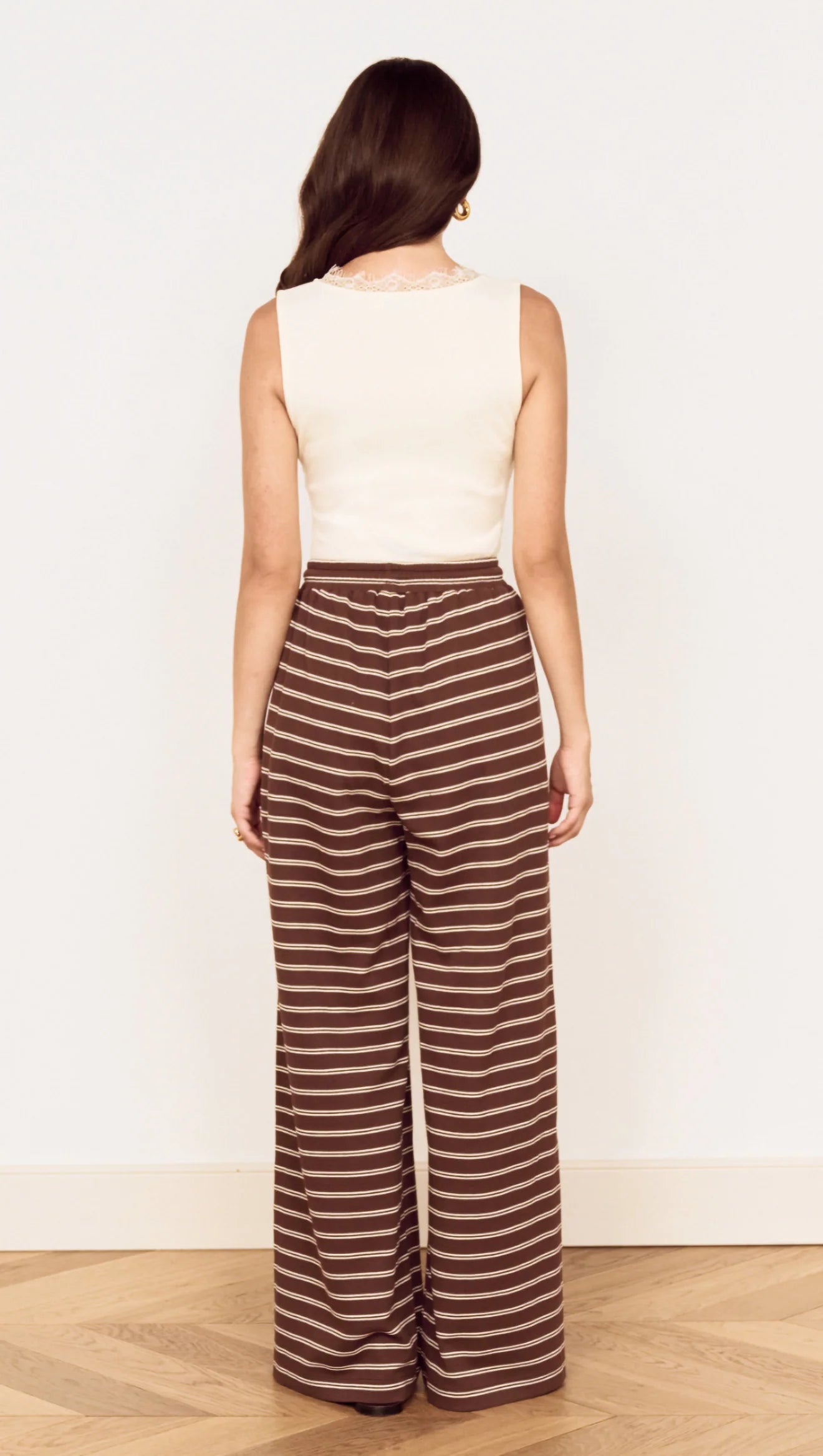 MINKPINK Vesper Drawstring Pant - Chocolate Stripe