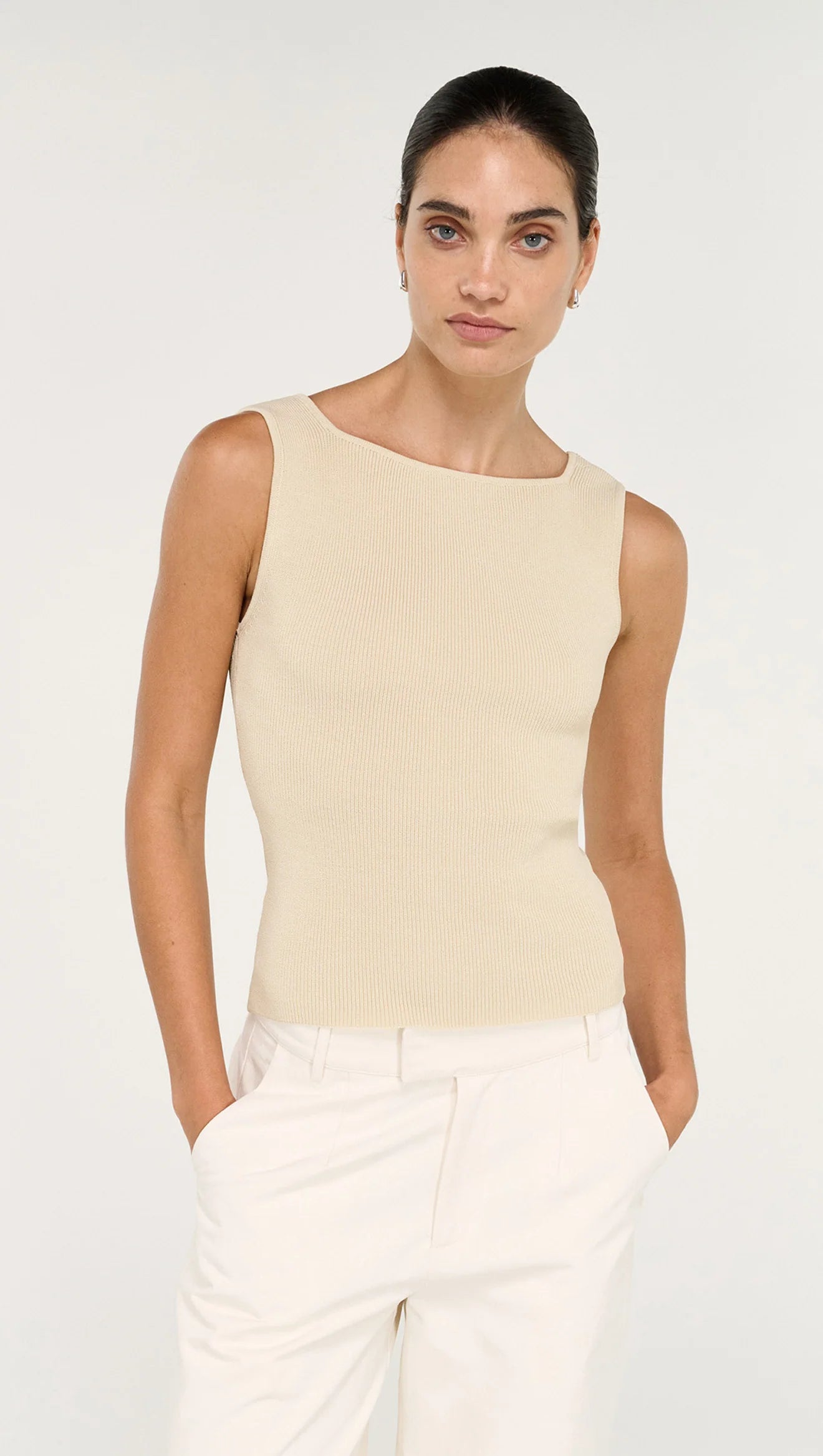 STAPLE THE LABEL Moda Reversible Knit - Ecru