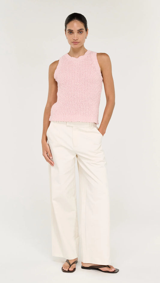 STAPLE THE LABEL Cove Knit Tank - Soft Pink