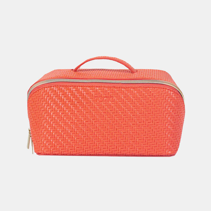 TONIC Herringbone Beauty Bag Medium Tangerine