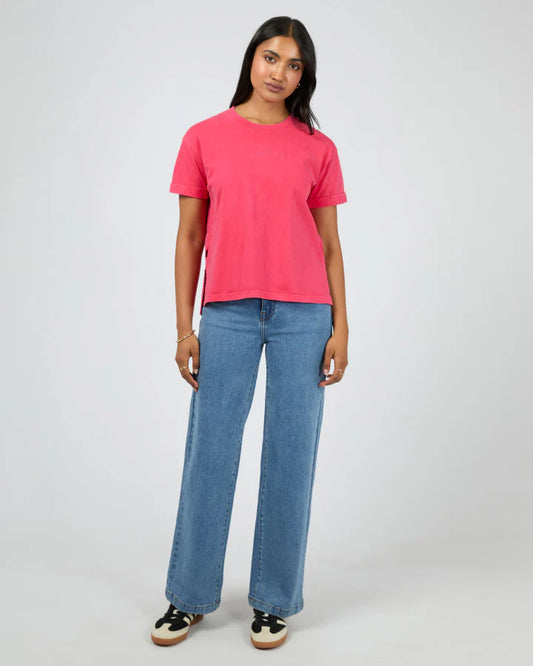 ALL ABOUT EVE Washed Tee - Berry