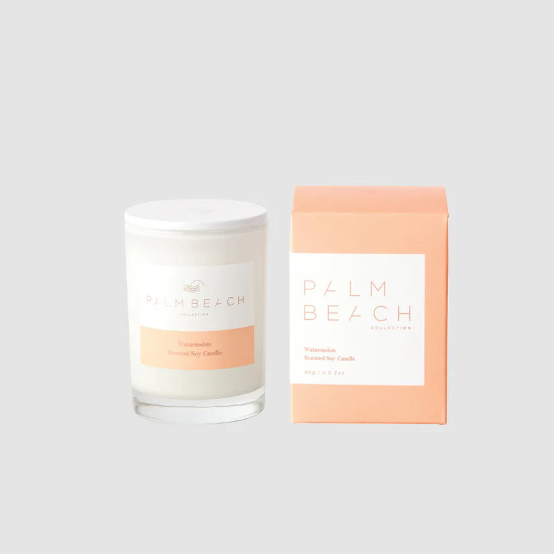 PALM BEACH WATERMELON MINI SOY CANDLE 90gm