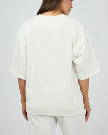 SILENT THEORY Nara Fleece Tee - Vintage White