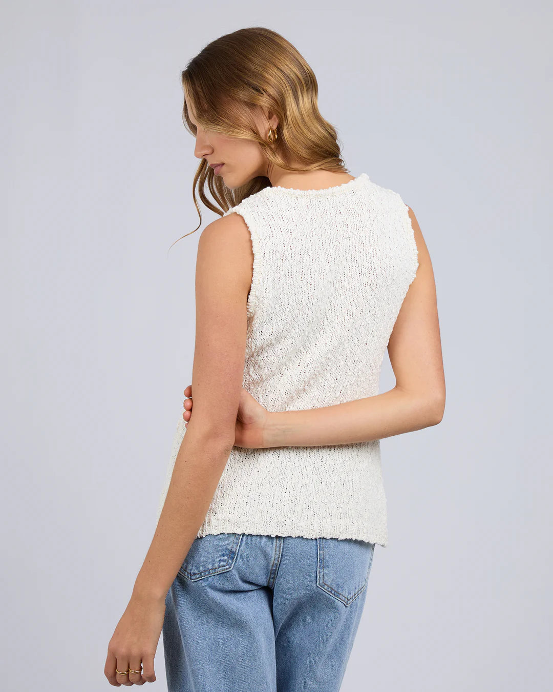 SILENT THEORY Belle Knit Vest - White