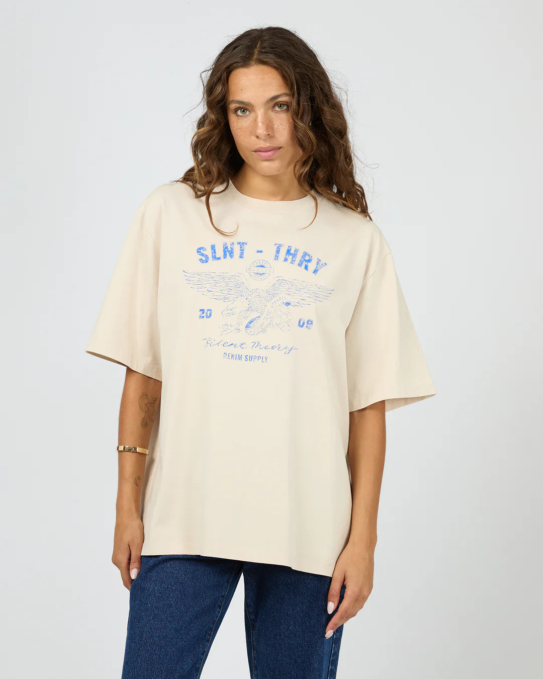 SILENT THEORY With Reason Tee - Chalk